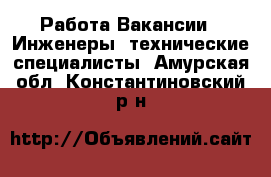 Работа Вакансии - Инженеры, технические специалисты. Амурская обл.,Константиновский р-н